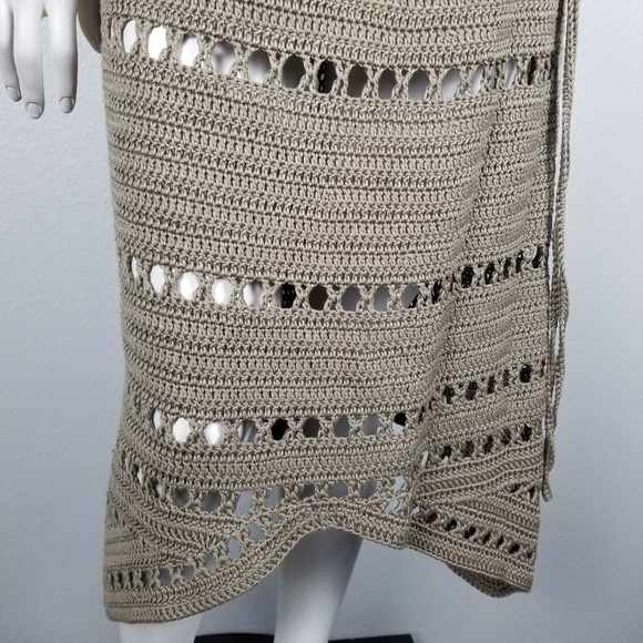 Anna Holtblad Stockholm Crochet Knit Macrame Granola Midi Asymmetric Skirt Sz M - Picture 5 of 12
